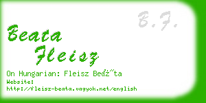 beata fleisz business card